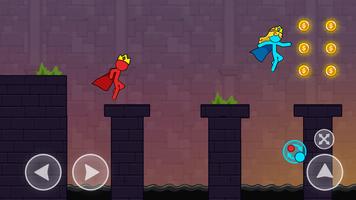 Stick Adventure: Red And Blue الملصق