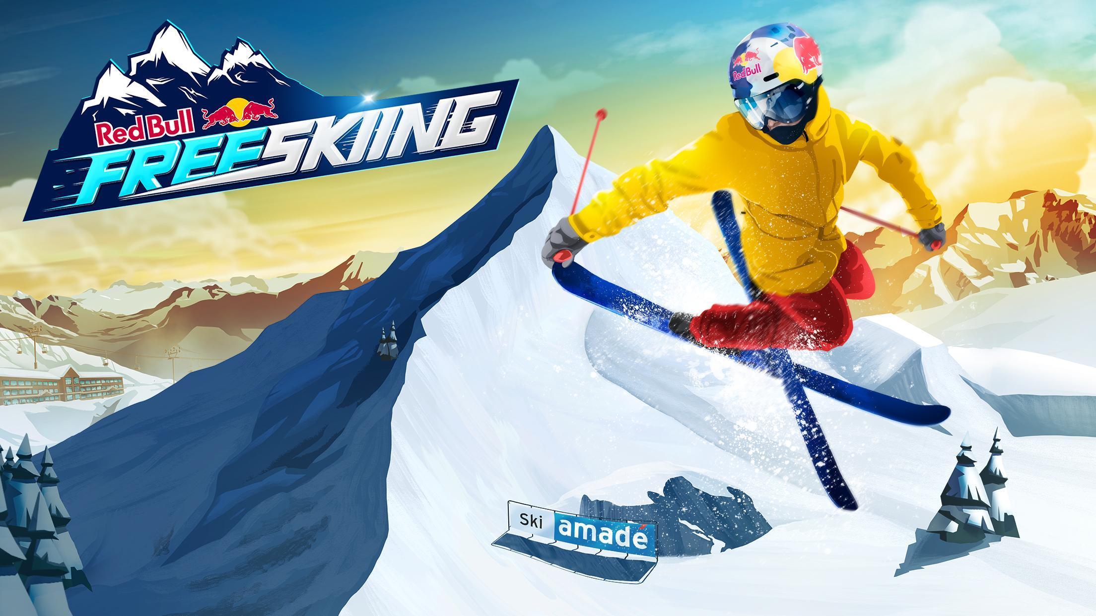 Skiing приложение. Горнолыжный баннер. Red bull Ski. Горные лыжи ред Булл. Баннер лыжи.