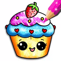 Cupcakes Coloring Book Glitter XAPK download