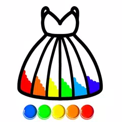 Glitter Dress Coloring and Drawing for Kids APK download