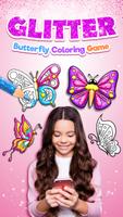 Glitter Butterfly Coloring - L Plakat