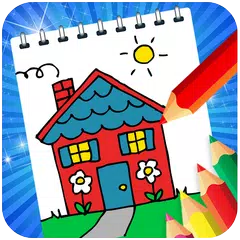 House Coloring Game - Kids Coloring Book