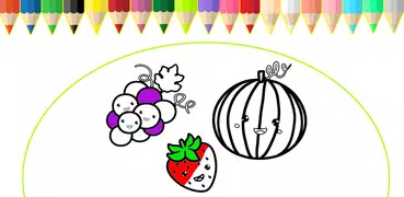 Juego de colorear frutas y verduras