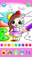 Poupées à colorier pour les enfants Affiche