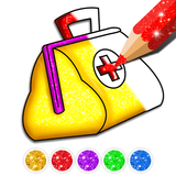 Toy Doctor Set coloring and dr icon