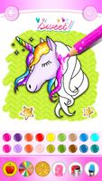 Unicorn Coloring poster