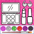 Glitter beauty coloring and drawing
