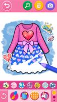 Glitter Dress Coloring Game постер