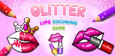 Glitter lips coloring game