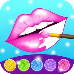 Glitter lips coloring game アプリダウンロード