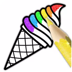 Скачать Glitter Ice Cream Coloring APK