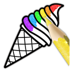 ikon Glitter Ice Cream Coloring