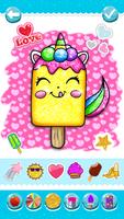 Glitter Ice Cream Coloring poster