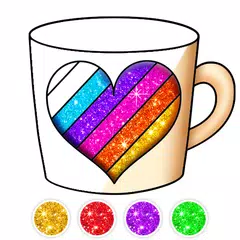 Glitter Hearts coloring XAPK download
