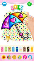 Glitter Hearts coloring скриншот 1