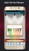 3D Texte Photo Éditeur Lite-3D Logo  & 3D prénom capture d'écran 3