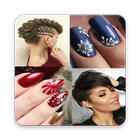 Hairstyle Nail Art Designs for Girls 2019 Free app آئیکن