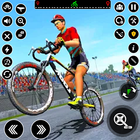 BMX Fahrrad Rennen Spiele Zeichen