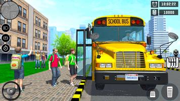 School Bus Driving Simulator Affiche