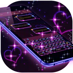 Скачать Темно-фиолетовая клавиатура APK