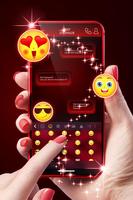 Keyboard merah Untuk Android syot layar 1