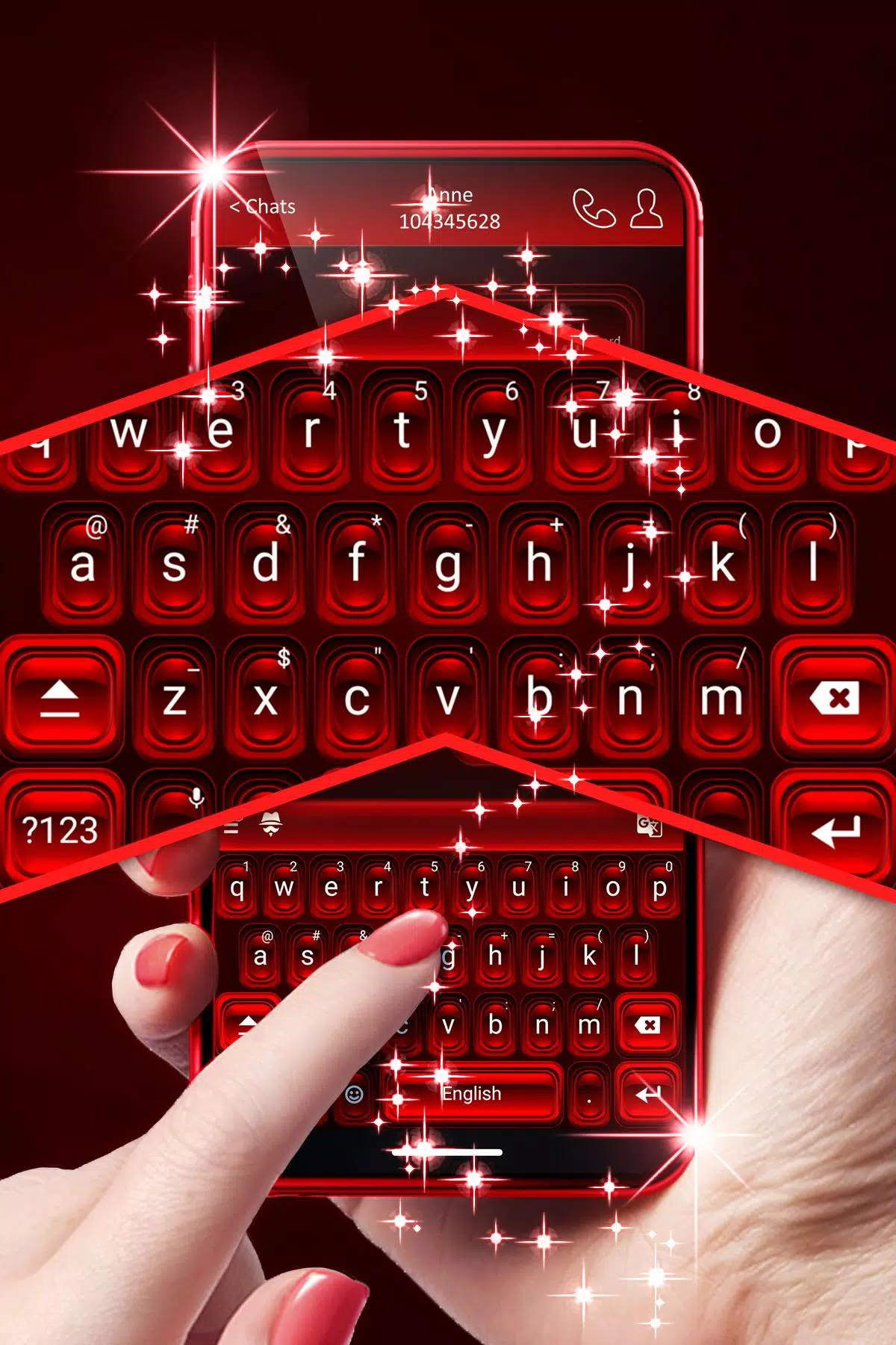 لوحة المفاتيح الحمراء لالروبوت APK للاندرويد تنزيل