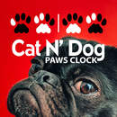 Cat N' Dog Paws Clock APK