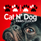 Cat N' Dog Paws Clock アイコン