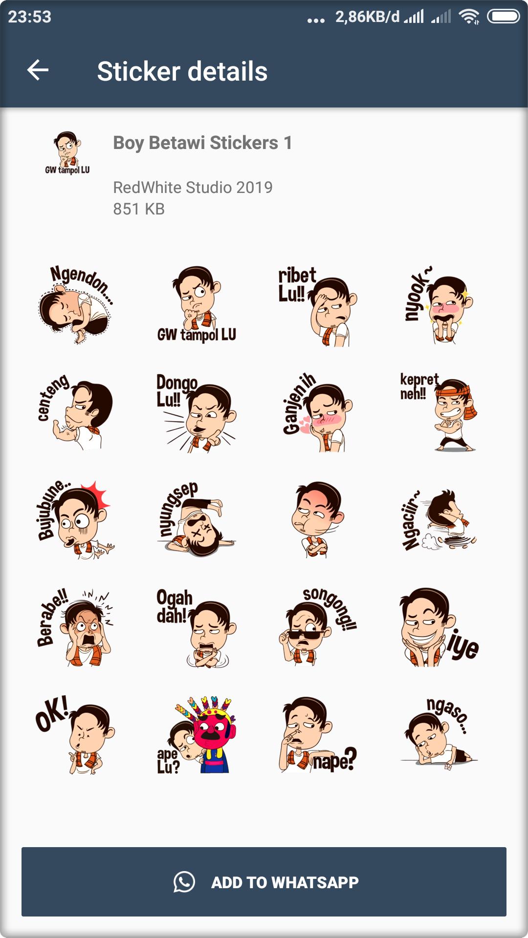 Stiker Betawi Lucu Wastickerapps For Android Apk Download