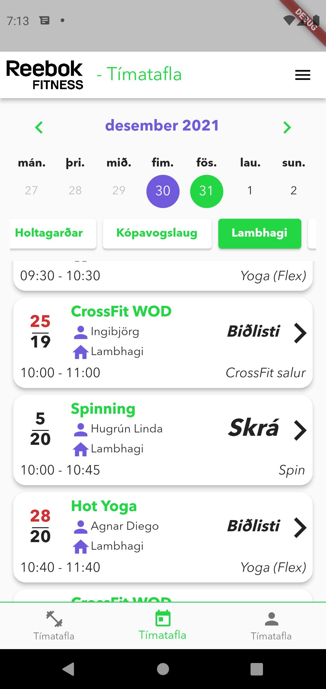 Reebok Fitness Ísland APK for Android Download