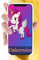 Imágenes de Unicornios tiernos Affiche