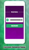 Daily Free Robux Calculator For Roblox Prank poster