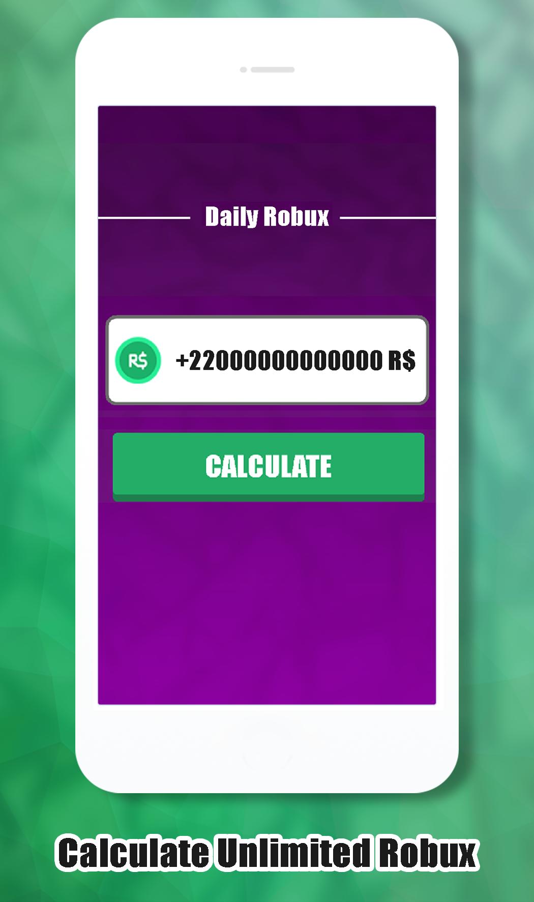 Daily Free Robux Calculator For Roblox Prank For Android Apk Download - download cheats for roblox unlimited prank 3 apk 2019 update
