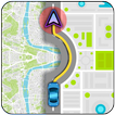 GPS Route navigation - live satellite view Street