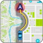 GPS Route navigation - live satellite view Street biểu tượng