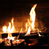 燃える暖炉