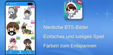 BTS-Pixelkunst - Färbung nach 