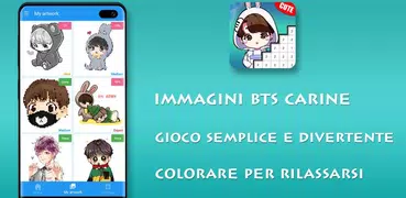 BTS pixel game - colorazione p