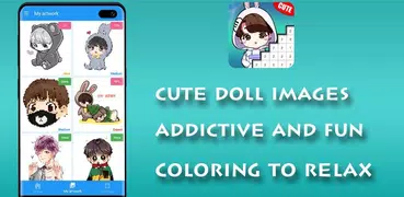 Doll Pixel Art - Color by Numb