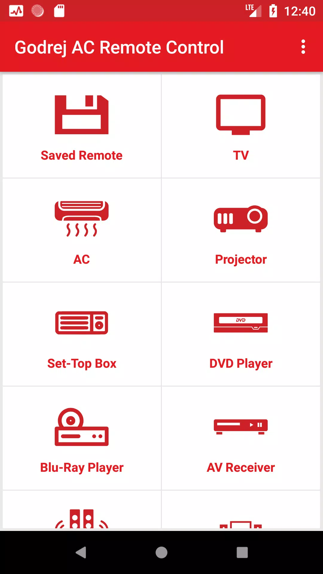 Godrej Split Ac Remote Control