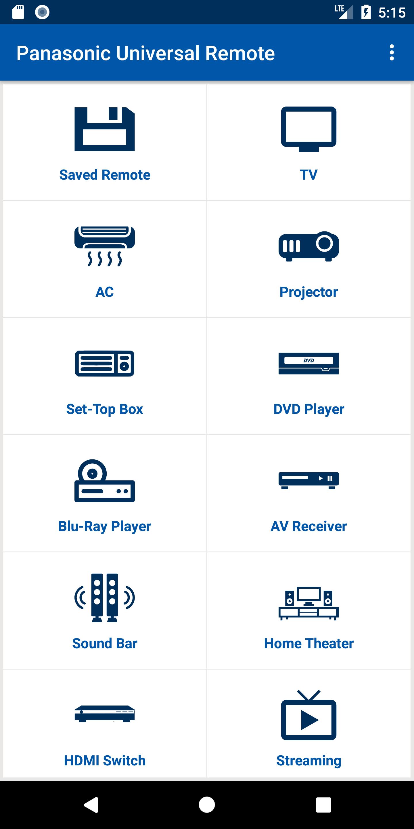 Panasonic Universal Remote for Android - APK Download