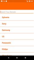 Sylvania TV Remote Control screenshot 1
