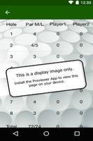 Golf Scorecard capture d'écran 1