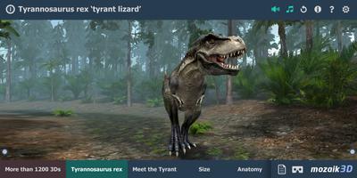 Tyrannosaurus rex interactive educational VR 3D poster