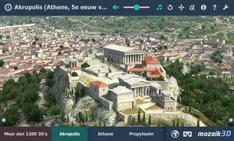 Akropolis educatieve 3D-poster