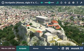Acrópolis de Atenas en 3D Poster