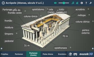 Cena 3D educacional Acrópole imagem de tela 3