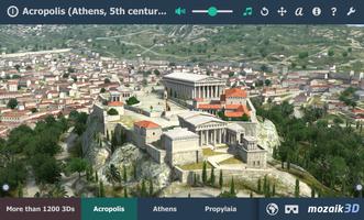 Acropolis educational 3D scene poster