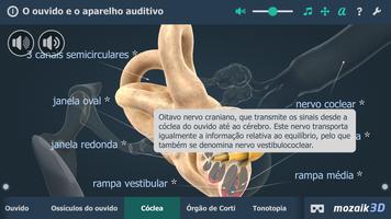 O aparelho auditivo em 3D imagem de tela 3