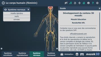 Le corps humain (féminin), 3D éducative, VR capture d'écran 1